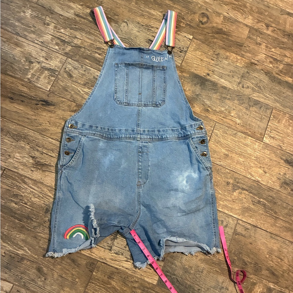 Denim Overalls with Rainbow Straps - Picture 5 of 5
